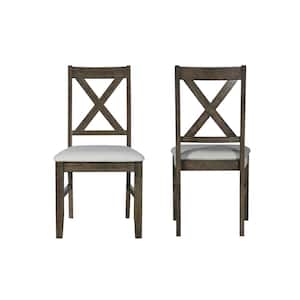 New Classic Furniture Meadows Charcoal Dining Chair with Fabric Seat (Set of 2)
