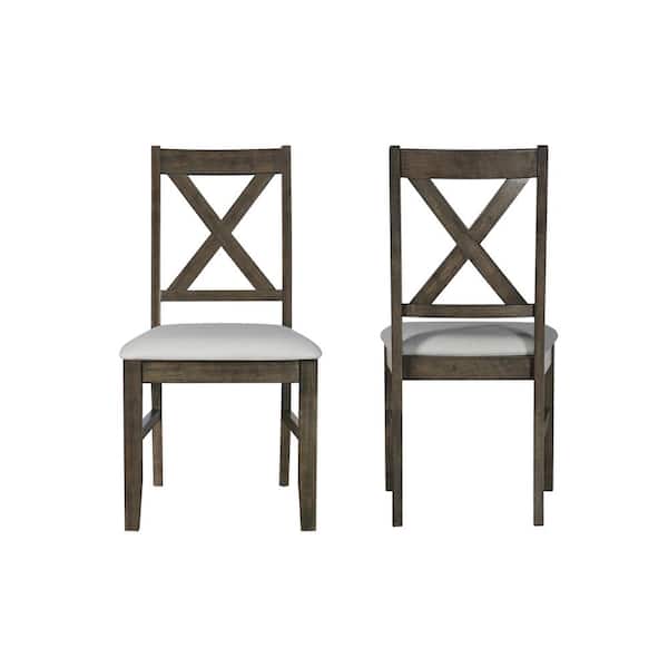 NEW CLASSIC HOME FURNISHINGS New Classic Furniture Meadows Charcoal Dining Chair with Fabric Seat (Set of 2)