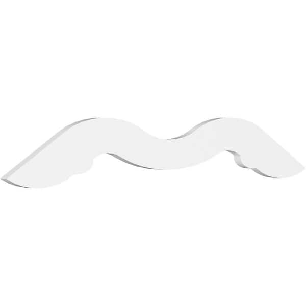 Ekena Millwork 1 in. x 48 in. x 14 in. (7/12) Pitch Midway Gable Pediment Architectural Grade PVC Moulding