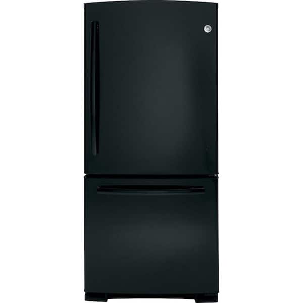 GE 23.2 cu. ft. Bottom Freezer Refrigerator in Black