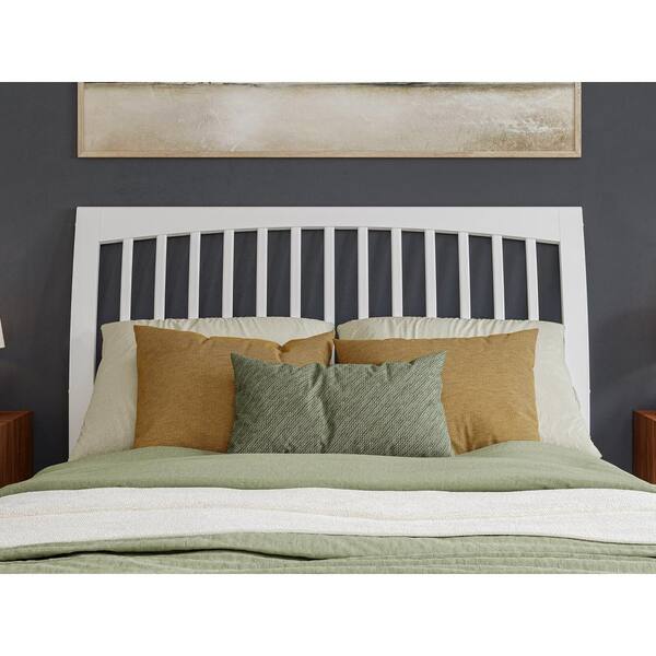 AFI Orleans White Queen Sleigh Solid Wood Slat Headboard AR278842 The