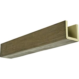 12 in. x 10 in. x 24 ft. 3-Sided (U-Beam) Sandblasted Premium Walnut Faux Wood Ceiling Beam