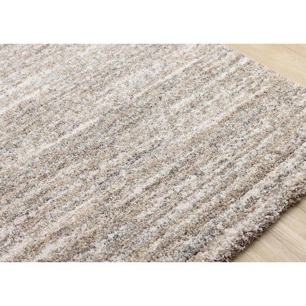 Botaniq Collections 8 ft. x 11 ft. Grey Distressed, Tonal/Solid Indoor Area Rug