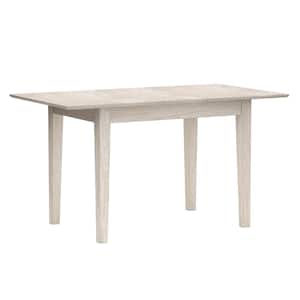 Spencer Traditional White Wood 42 in. 4 Leg Dining Table Seats 4