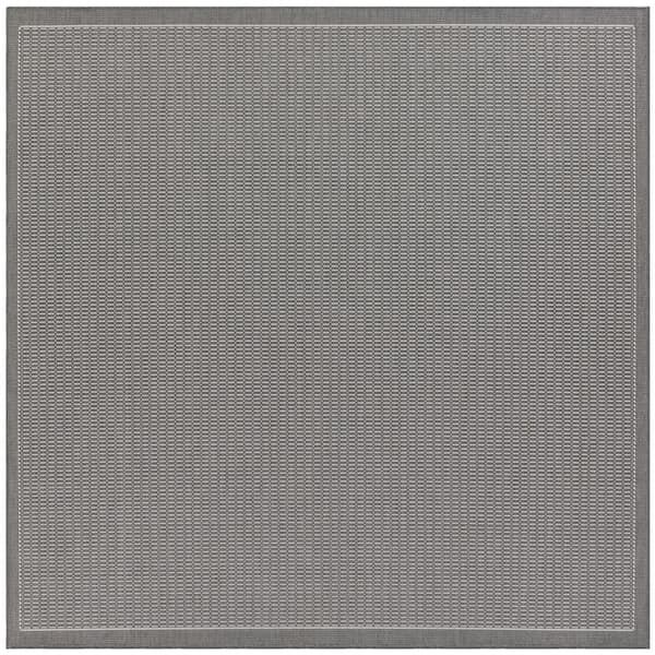 Couristan Recife Saddle Stitch Grey-White 8 ft. x 8 ft. Square Indoor ...