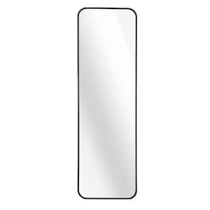 Black 14 in. W x 47 in. H Metal Framed Rectangle Door Mirror, Wall Mirror for Bathroom, Entryway