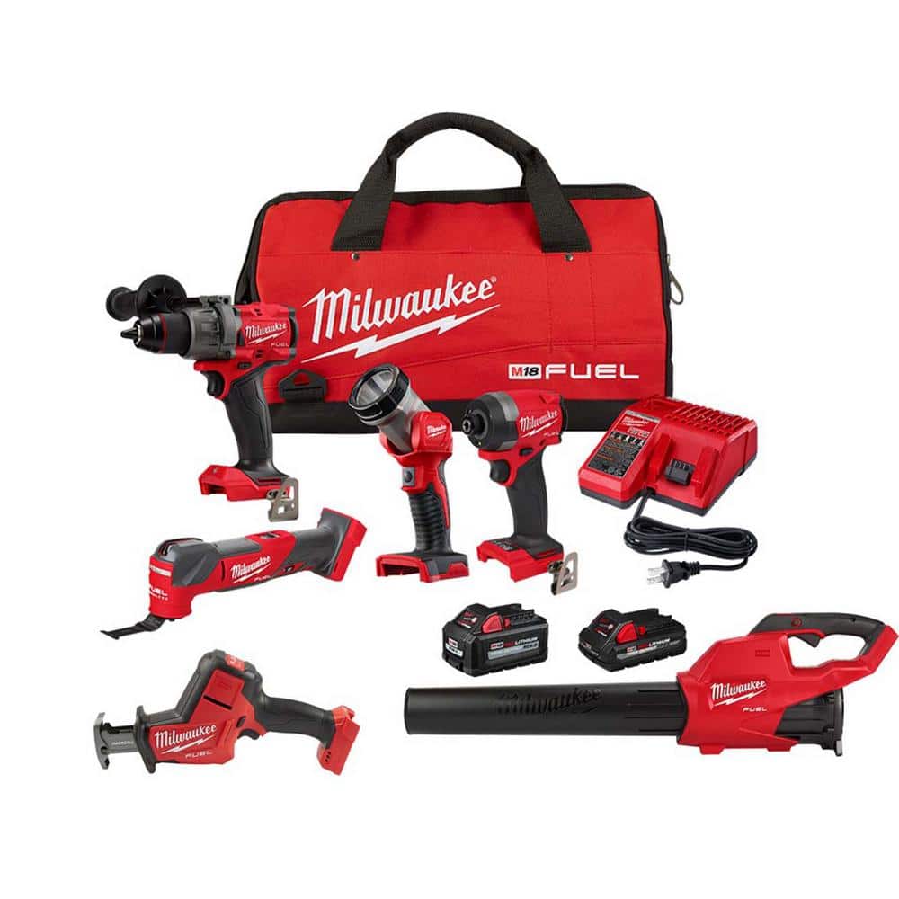 Milwaukee M18 FUEL 18-Volt Lithium-Ion Brushless Cordless Combo Kit (4-Tool) with Blower and Hackzall