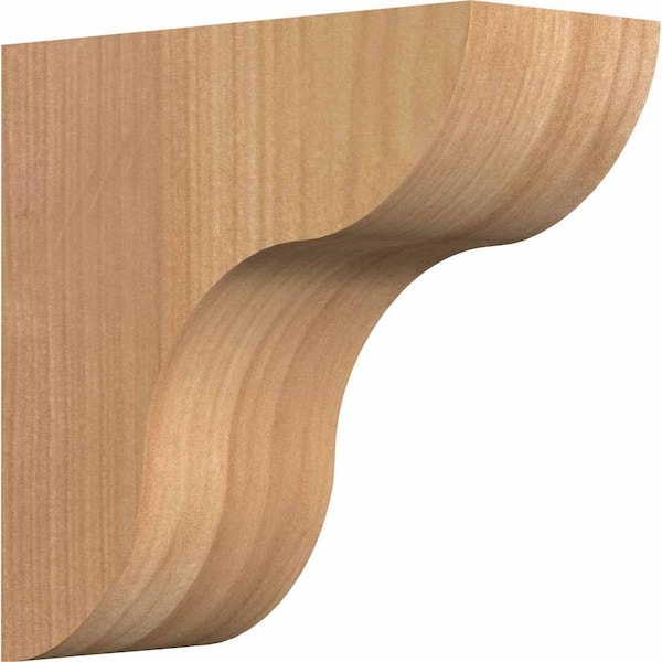 Ekena Millwork 3-1/2 in. x 8 in. x 8 in. Western Red Cedar Carmel Smooth Corbel