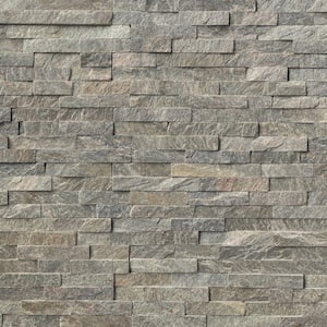 Sage Green Ledger Panel 6 in. x 24 in. Textured Quartzite Stone Look Wall Tile (60 sq. ft./Pallet)