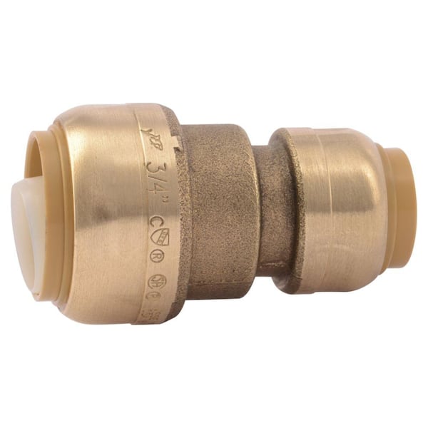 Sharkbite 3 4 In X 1 2 In Push To Connect Brass Reducing Coupling Fitting U058lfa The Home Depot