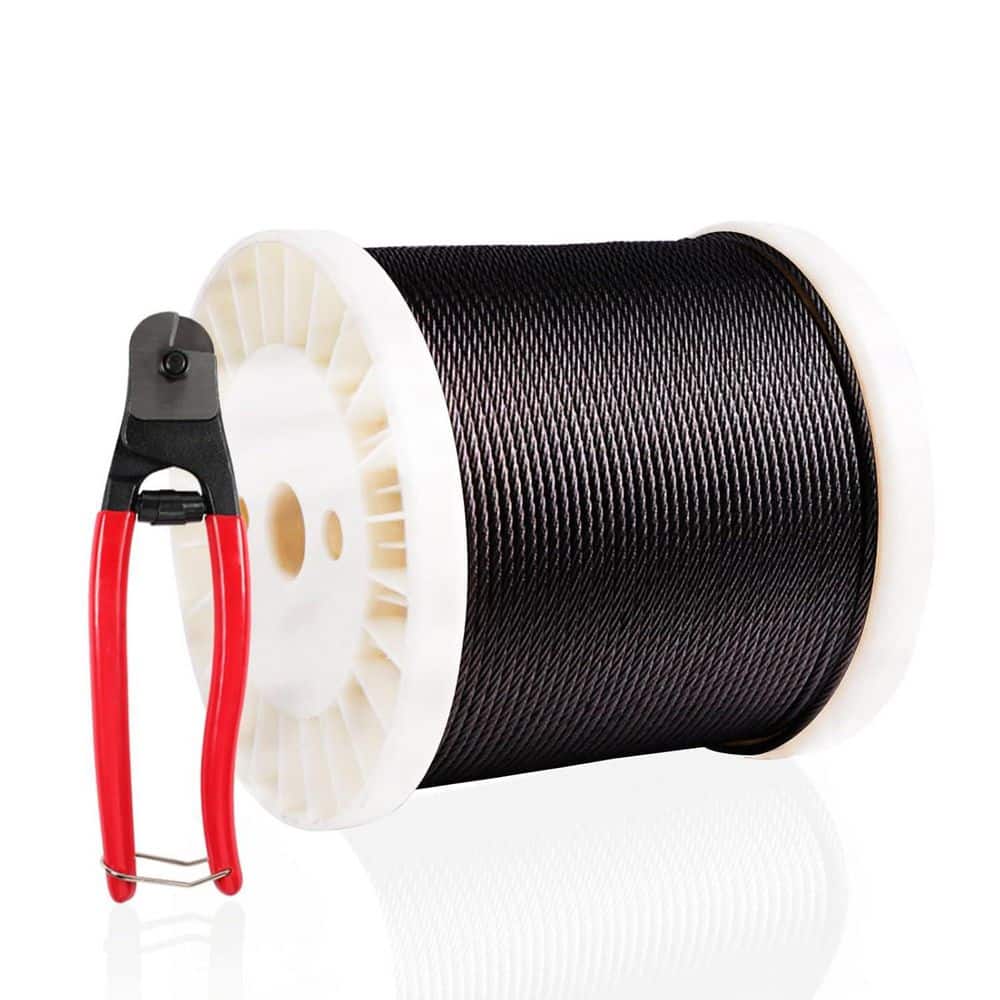 1/8 in. 300 ft. T316 Stainless Steel Wire Rope Railing Cable for Deck Railing Stairs Balustrade & Fences w/ Cable Cutter price history on PriceWatchPro