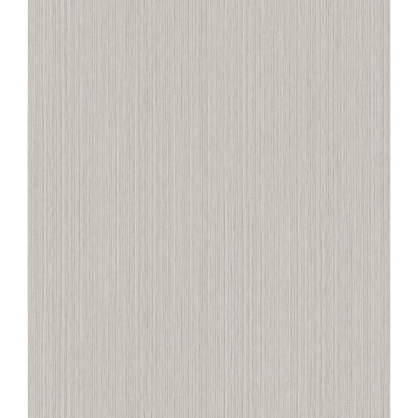CASA MIA Textile Effect Vertical Grey Paper Non-Pasted Strippable Wallpaper Roll (Cover 56.05 sq. ft.)