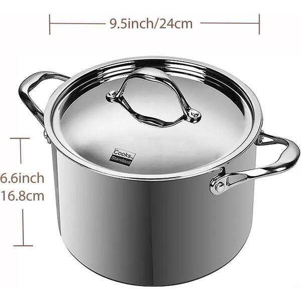 Cooks Standard 8-qt. Stainless Steel Stockpot with lid 02716 - The