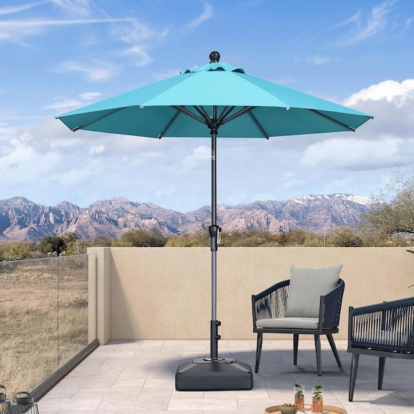 PURPLE LEAF 8 ft. Octagon Aluminum Crank and Tilt Outdoor Patio
