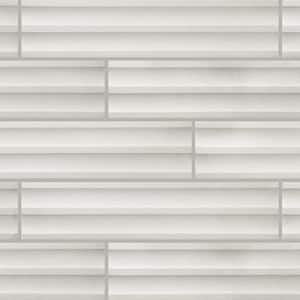 Indoterra White Desert 2 in. x 9 in. Matte Porcelain Fluted Concrete Look Wall Tile (5.72 sq. ft./case)