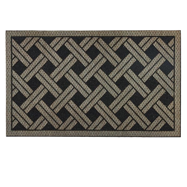 Mohawk Home Interlock Weave Natural Wicker 18 in. x 30 in. Door Mat