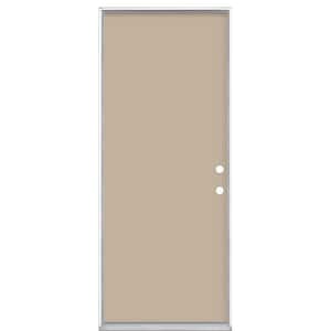32 in. x 80 in. Flush Left Hand Inswing Canyon View Painted Steel Prehung Front Exterior Door No Brickmold