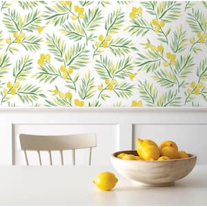 Lemon Branch Botanical Vinyl Peel & Stick Wallpaper Roll (Covers 30.75 Sq. Ft.)