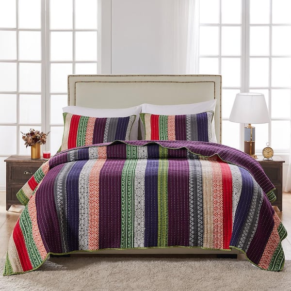 Greenland Home Fashions Marley 3-Piece Full/Queen Quilt Set