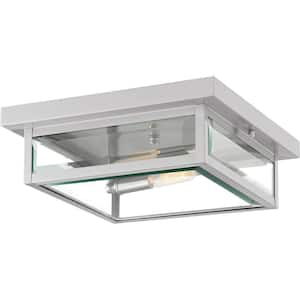 Westover 2-Light Stainless Steel Flush Mount with Clear Beveled Glass