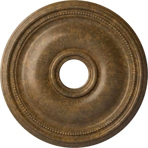 1-1/8 in. x 18-1/8 in. x 18-1/8 in. Polyurethane Bradford Ceiling Medallion, Rubbed Bronze