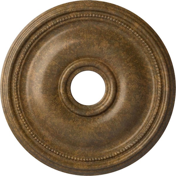 Ekena Millwork 1-1/8 in. x 18-1/8 in. x 18-1/8 in. Polyurethane Bradford Ceiling Medallion, Rubbed Bronze