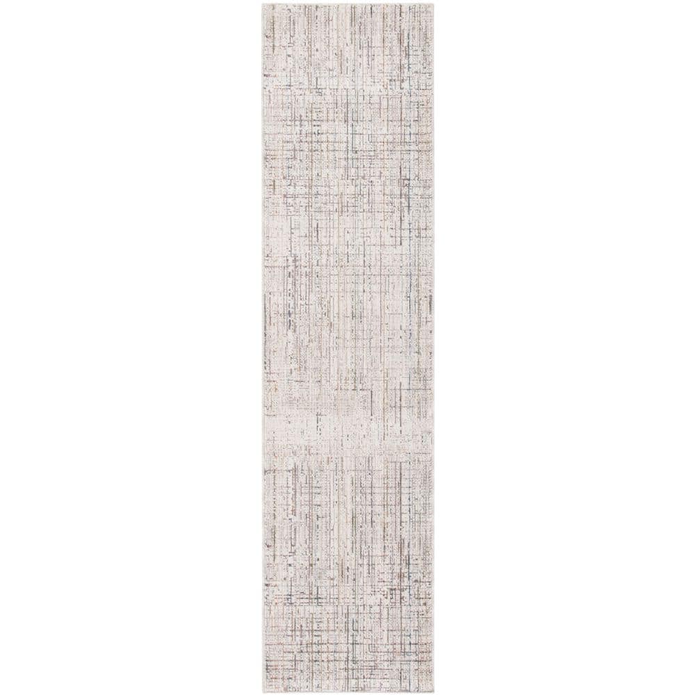 Harlow Rust Rug SAFAVIEH Harlow 2 ft. x 8 ft. Ivory Gray/Rust Crosshatch Distressed ...