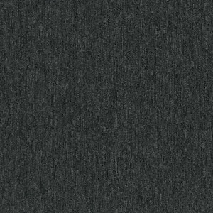 Duval - Vega - Black Commercial/Residential 24 x 24 in. Glue-Down Carpet Tile Square (72 sq. ft.)