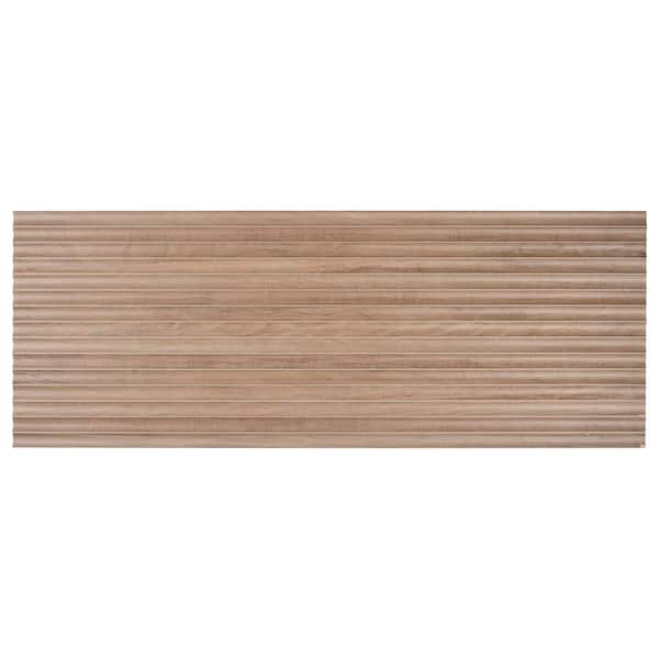 Forma Chestnut Brown 6 in. x 0.52 in. Fluted Wood Look Matte Ceramic Wall Tile Sample