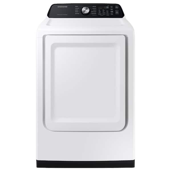7.4 cu. ft. vented Gas Dryer in White/Black with Sensor Dry