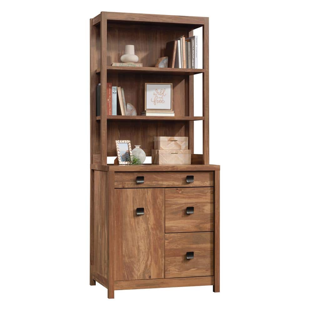 Sindoori Mango Adjustable Brown Engineered Wood Library Hutch