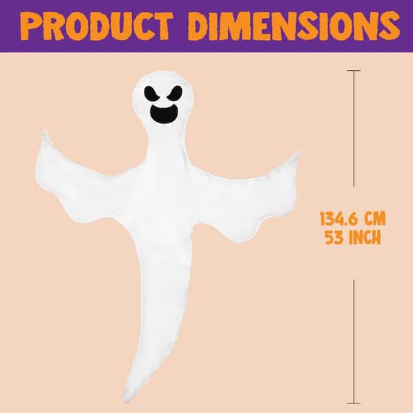 53 in. Bendable Tree Wrap Ghost Halloween Outdoor Decoration