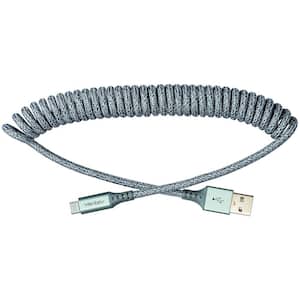 14 in. Chargesync USB-C Helix Cable in Grey