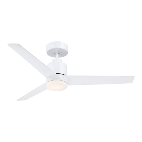 matrix decor 44 in. LED Indoor White Modern Ceiling Fan with ...