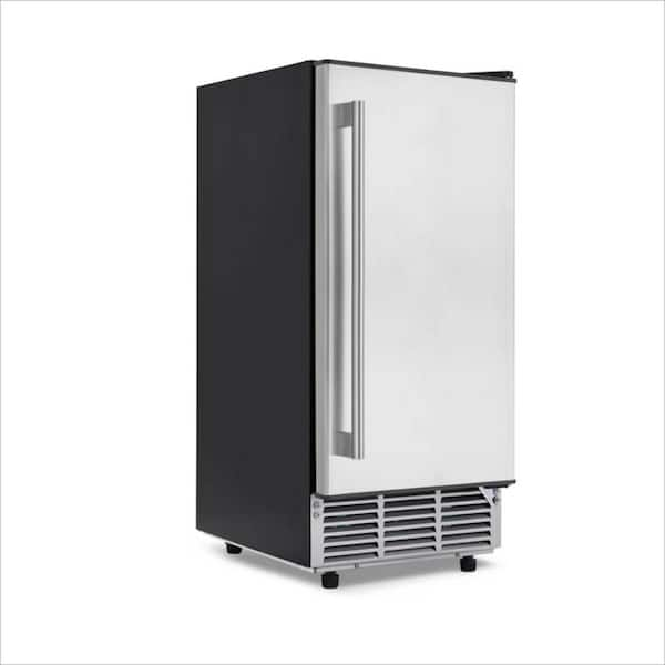 15 in. Commercial Ice Maker 80 lbs. per Day Freestanding / Built-in with 25 lb. Storage in Stainless Steel Silver