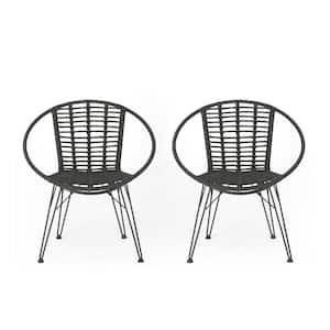 Highland Grey Rattan Outdoor Patio Dining Chairs