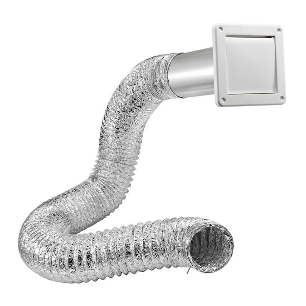 4 in. Bath Fan Exhaust Through-the-Wall Vent Kit with Single Flap Vent