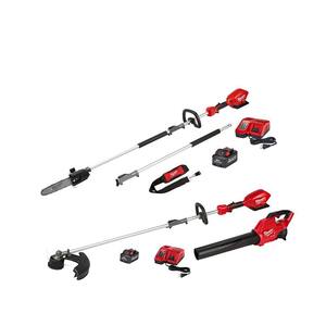 M18 FUEL 10 in. 18V Lithium-Ion Brushless Electric Cordless Pole Saw Kit with M18 FUEL String Trimmer/Blower Combo Kit