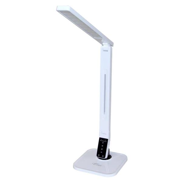 Euri Lighting 17.75 in. White LED Desk Lamp with Smart Control Panel