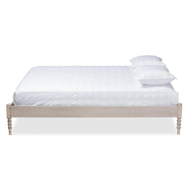 Baxton Studio Cielle Antique White Queen Platform Bed 161 10194 HD