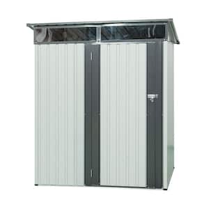 Installed 5 ft. W x 3 ft. D Metal Shed with Door and Vents in White (15 sq. ft.)