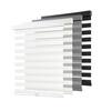 Aosky Zebra Blinds Cordless Shades-Dual Layer Light Filtering, Day and Night, White Polyester Fabric 35 in. W x 72 in. L HW-BM-White-3572
