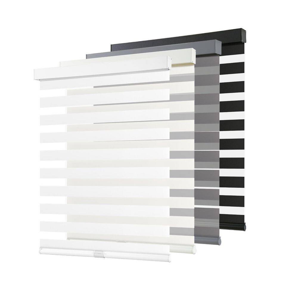 Zebra Blinds Cordless Shades-Dual Layer Light Filtering, Day & Night, White Polyester Fabric 47 in. W x 72 in. L price history on PriceWatchPro