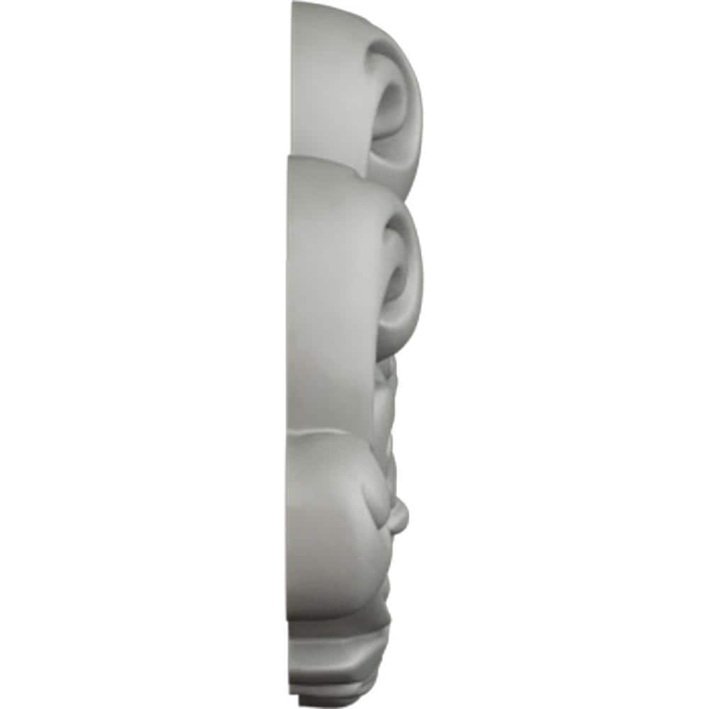 Edinburgh 7'' White Primed Polyurethane Scroll Onlay