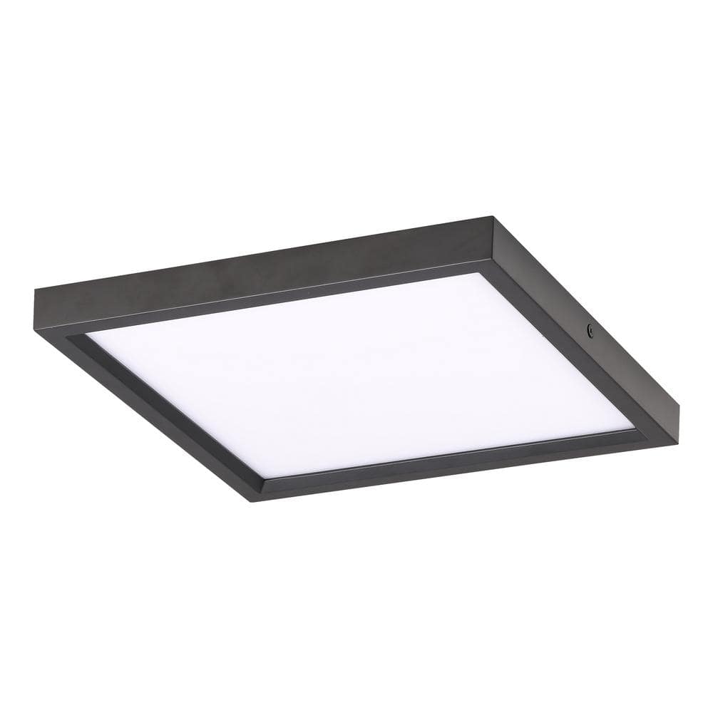 Coal Black Glass LED Indoor/Outdoor Flush Mount Light