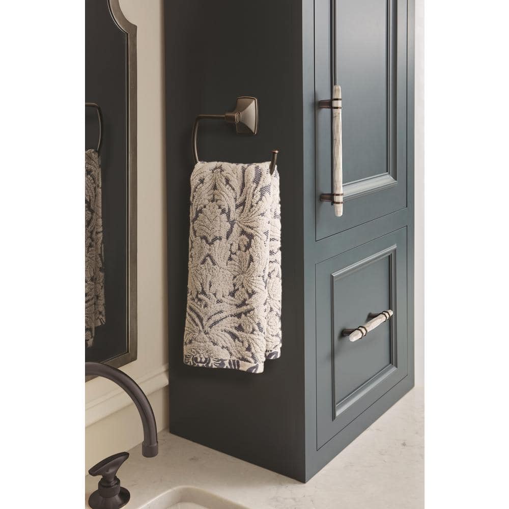 Marble White and Oil-Rubbed Bronze Cabinet Pull Bar
