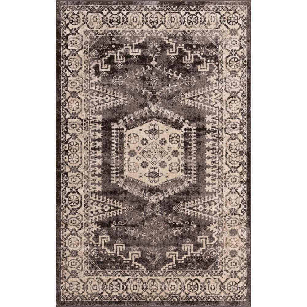 Unique Loom Utopia Larissa Dark Brown 5' 0 x 8' 0 Area Rug 3146627