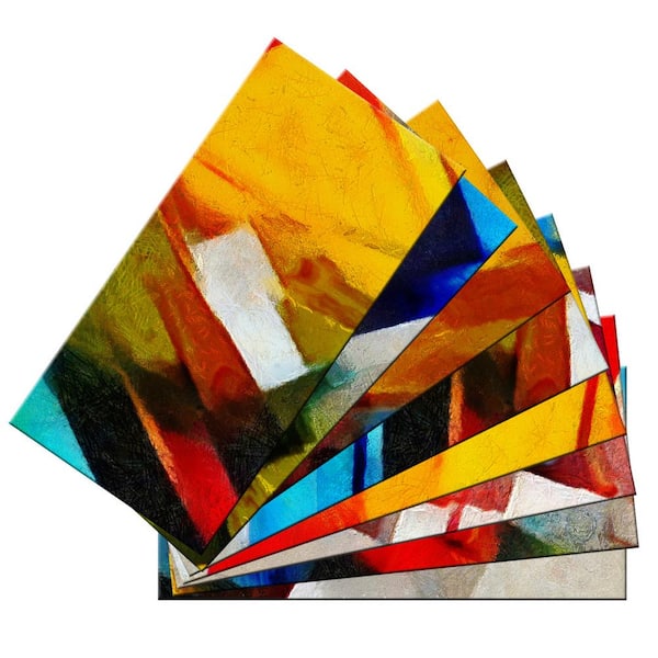 SkinnyTile 3 in. x 6 in. x 2mm Skinny Peel and Stick Glass Skin Wall Mosaic Tile (6 sq. ft. / set of 48)