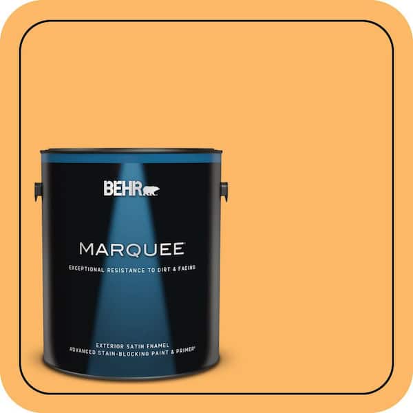 BEHR MARQUEE 1 gal. Home Decorators Collection #HDC-SM14-11 Yellow Polka Dot Satin Enamel Exterior Paint & Primer
