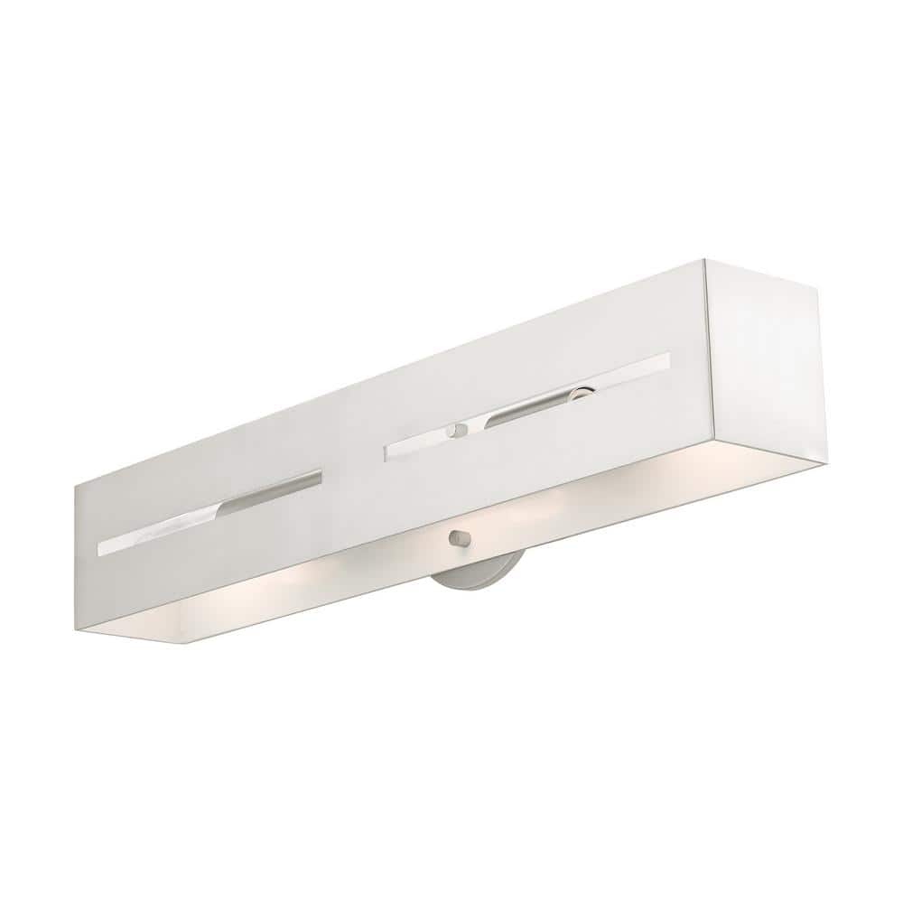 Soma Brushed Nickel Dimmable 3-Light Outdoor Vanity Sconce